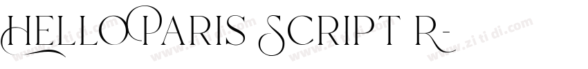 Hello Paris Script R字体转换 Hello Paris Script R字体转换